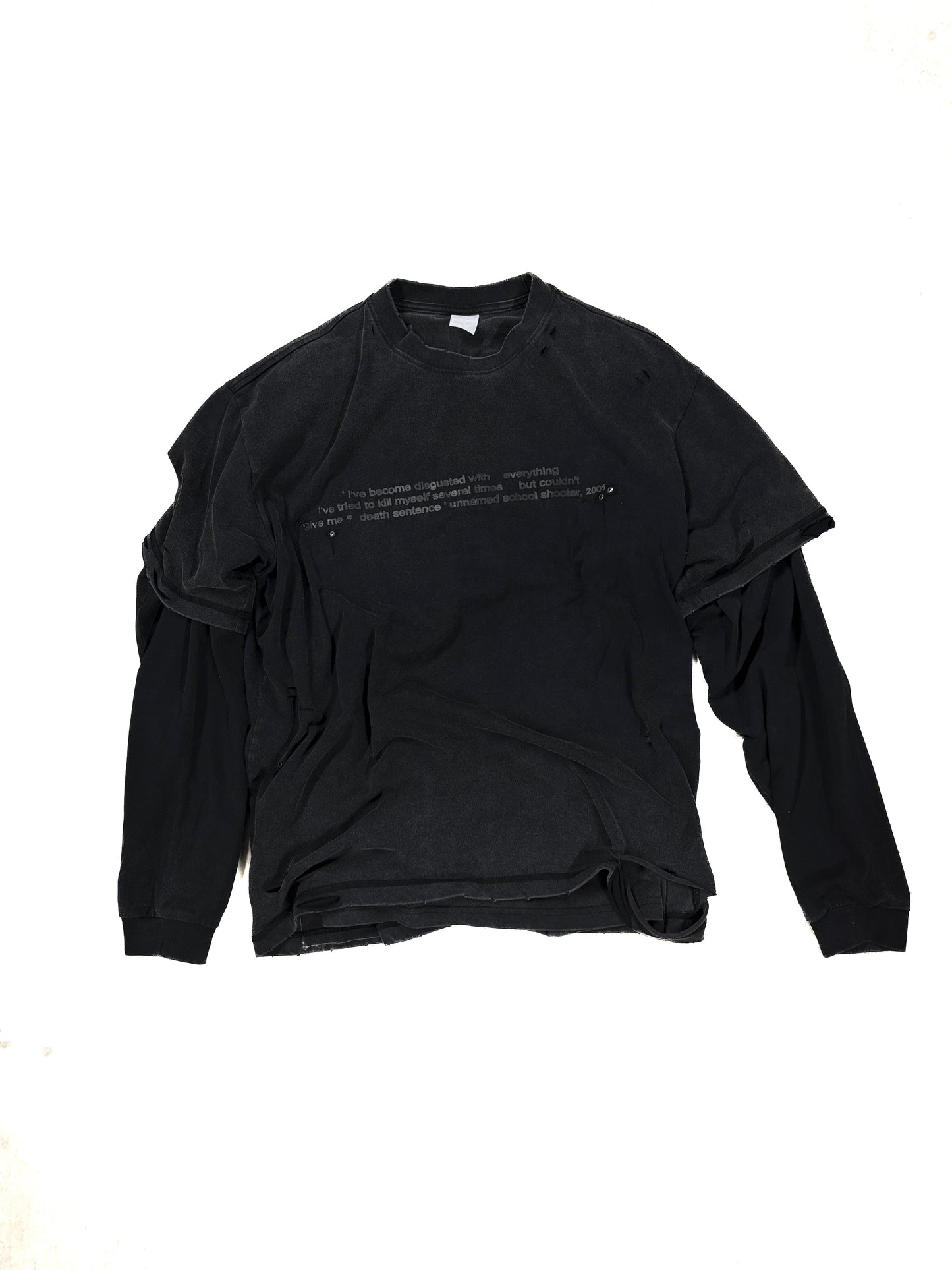 UNNAMED SCHOOL SHOOTER BLACK STUDDED TEE SS25 (SOLD OUT)