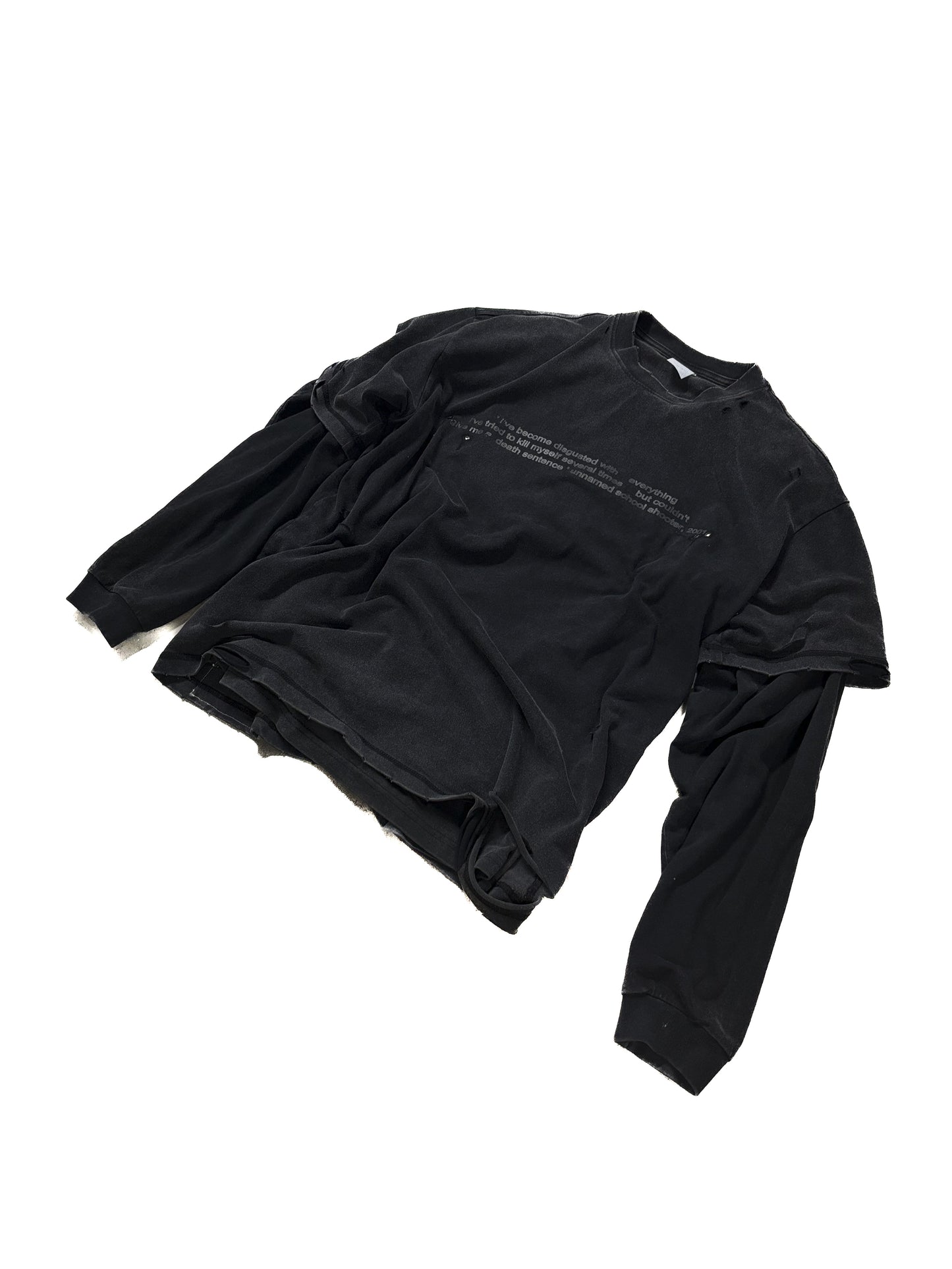 UNNAMED SCHOOL SHOOTER BLACK STUDDED TEE SS25 (SOLD OUT)