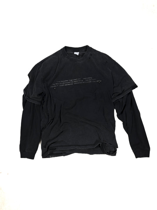 UNNAMED SCHOOL SHOOTER BLACK STUDDED TEE SS25 (SOLD OUT)